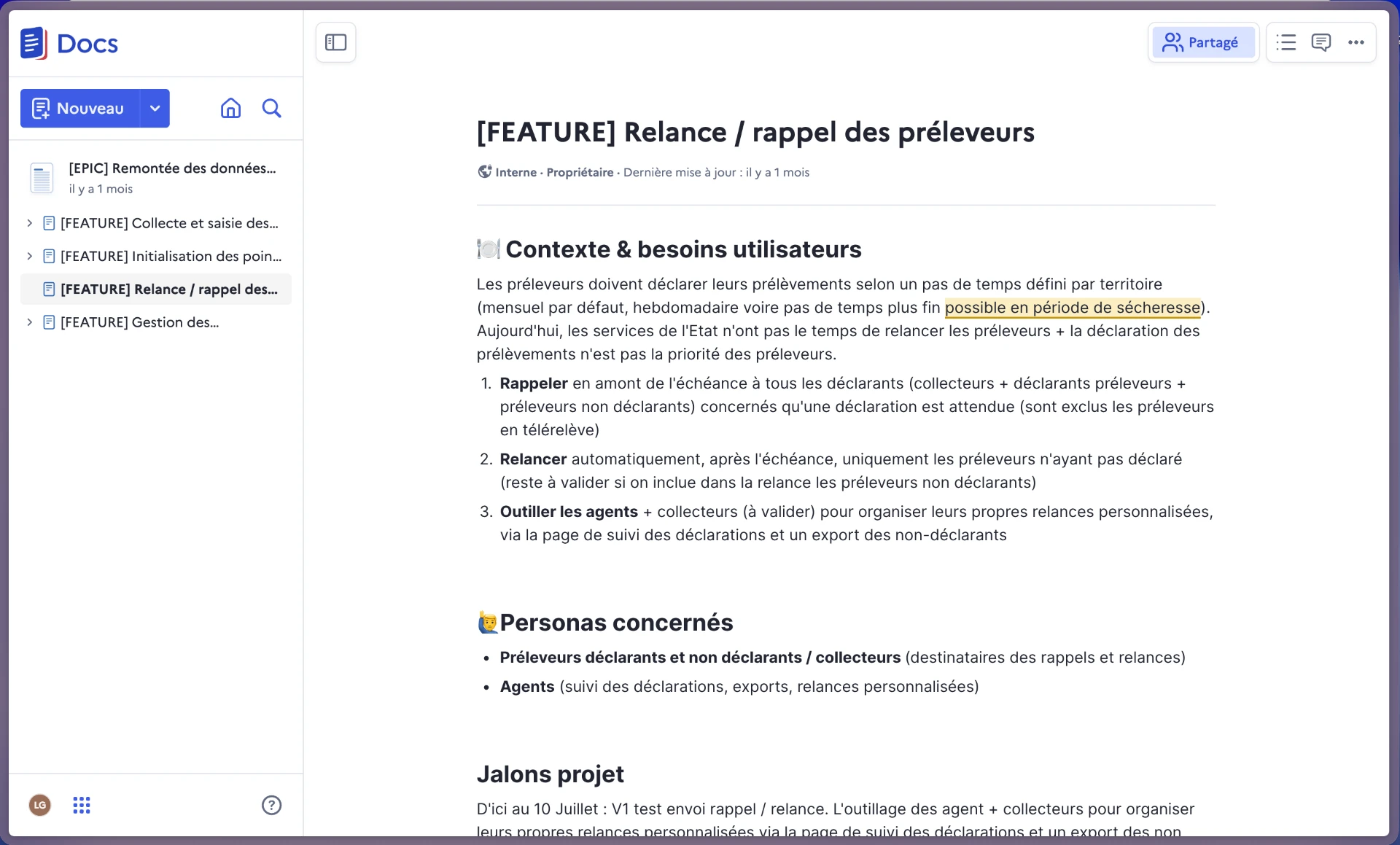 Board d'analyse produit : insights, opportunités et impact produit déclinés par persona